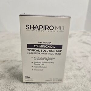 Shapiro MD Women 2% Minoxidil Topical Solution Hair Regrowth Treatment 2oz 60ml